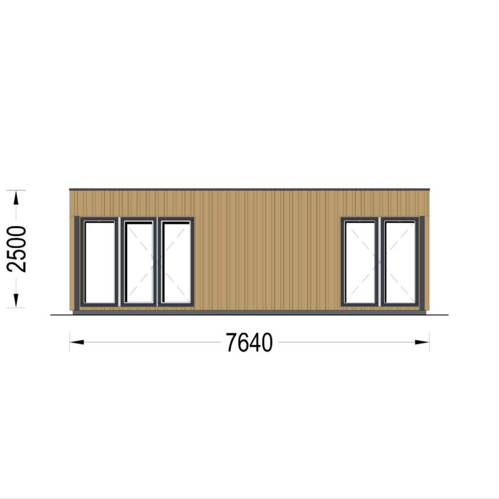 Gartenhaus PREMIUM (34mm + Holzverschalung), 7.5x4m, 30m² Extra Isoliert – Bild 8