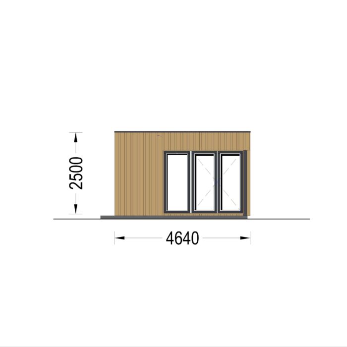 Gartenhaus PREMIUM (34mm + Holzverschalung), 7.5x4m, 30m² Extra Isoliert – Bild 9