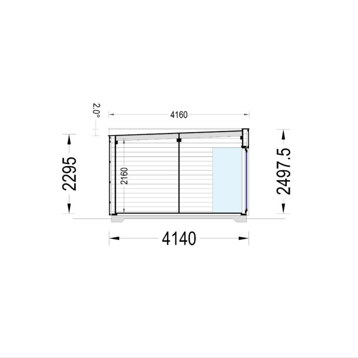 Gartenhaus PREMIUM (34mm + Holzverschalung), 7.5x4m, 30m² Extra Isoliert – Bild 6