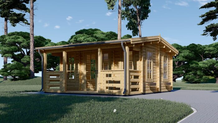 Premium Gartenhaus ROLAND 5x5 m, 25 m² Isoliert – Bild 3