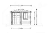 Premium Gartenhaus ALAN (28mm), 3x3m, 9m² – Bild 7