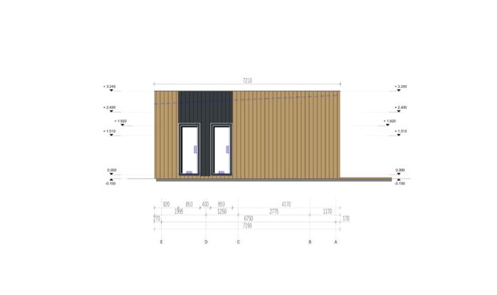 Holzhaus KULM 2 (66 mm + Holzverschalung) 63 m² Isoliert – Bild 10