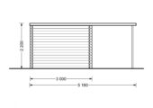 Premium Gartenhaus Gartenhaus ALAN PLUS (28mm), 5x3m,  9m² + 6.5m² – Bild 9