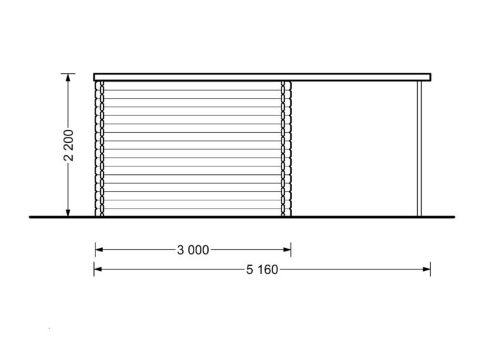 Premium Gartenhaus Gartenhaus ALAN PLUS (28mm), 5x3m,  9m² + 6.5m² – Bild 9