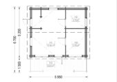 Blockbohlenhaus ARMIN (44+44 mm) · 31 m² · Isoliert · Pultdach – Bild 6