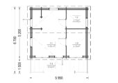 Blockbohlenhaus ARMIN (44 mm) 31 m² mit Satteldach Extra Isoliert – Bild 6