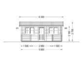 Blockbohlenhaus ARMIN (44 mm) 31 m² mit Satteldach Extra Isoliert – Bild 7