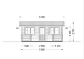 Blockbohlenhaus ARMIN (44 mm) 31 m² mit Satteldach Extra Isoliert – Bild 7