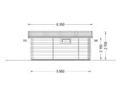 Blockbohlenhaus ARMIN (44 mm) 31 m² mit Satteldach Extra Isoliert – Bild 9
