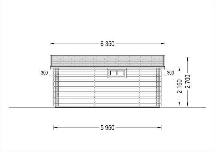 Blockbohlenhaus ARMIN (44 mm) 31 m² mit Satteldach Extra Isoliert – Bild 9