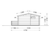 Blockbohlenhaus ARMIN (44 mm) 31 m² mit Satteldach Extra Isoliert – Bild 10