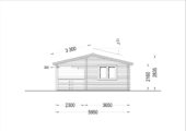 Blockbohlenhaus mit Terrasse LILLI, 32 m² + 20m² Isoliert – Bild 10