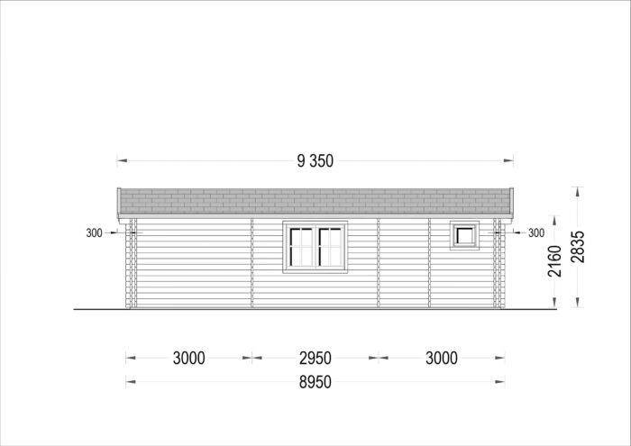 Blockbohlenhaus mit Terrasse LILLI, 32 m² + 20m² Isoliert – Bild 6