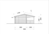 Blockbohlenhaus mit Terrasse LILLI, 32 m² + 20m² Isoliert – Bild 7