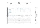 Blockbohlenhaus mit Terrasse LILLI, 32 m² + 20m² – Bild 8