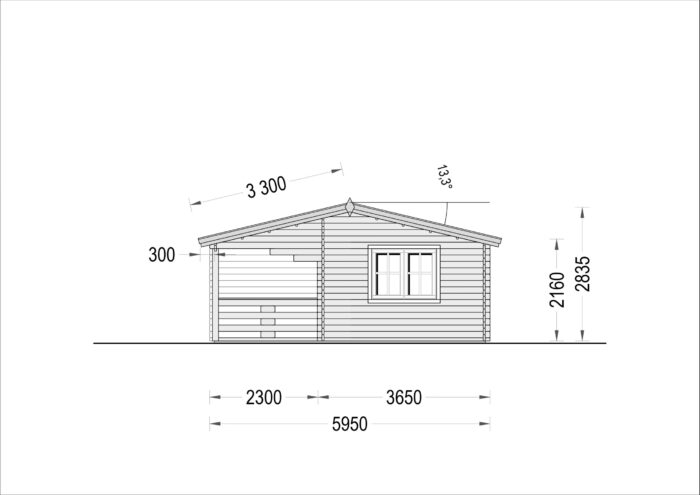 Blockbohlenhaus mit Terrasse LILLI, 32 m² + 20m² – Bild 10