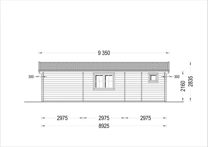 Blockbohlenhaus mit Terrasse LILLI, 32 m² + 20m² – Bild 6