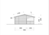 Blockbohlenhaus mit Terrasse LILLI, 32 m² + 20m² – Bild 7