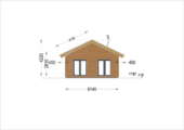 Blockbohlenhaus ANGELA (66 mm), 63m² Isoliert – Bild 6