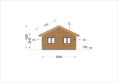 Blockbohlenhaus ANGELA (66 mm), 63m² Isoliert – Bild 4