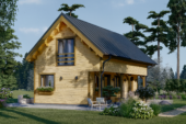 Blockbohlenhaus ANIKA Isoliert, 66 mm + Holzverschalung), 80 m² – Bild 4