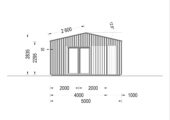 Blockbohlenhaus MILAN Modern (44 mm + Holzverschalung) – 37 m² Isoliert – Bild 8