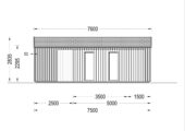 Blockbohlenhaus MILAN Modern (44 mm + Holzverschalung) – 37 m² Isoliert – Bild 9