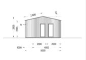 Blockbohlenhaus MILAN Modern (44 mm + Holzverschalung) – 37 m² Isoliert – Bild 10
