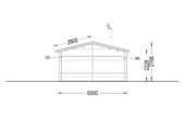 Blockbohlenhaus mit Terrasse ANTON, 5x9 m, 35 m² + 8m² Isoliert – Bild 9