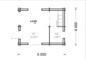Blockbohlenhaus DORNBIRN (44+44 mm Isoliert) · 20 m² + 16 m² Schlafboden – Bild 7