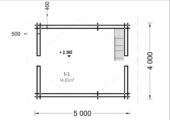 Blockbohlenhaus DORNBIRN (44+44 mm Isoliert) · 20 m² + 16 m² Schlafboden – Bild 8
