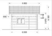 Blockbohlenhaus DORNBIRN (44+44 mm Isoliert) · 20 m² + 16 m² Schlafboden – Bild 12