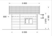 Blockbohlenhaus DORNBIRN (44+44 mm Isoliert) · 20 m² + 16 m² Schlafboden – Bild 10