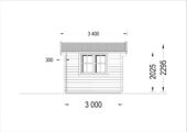Gartenhaus ADRIA (44 mm), 3x3 m, 9 m² – Bild 9