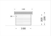 Gartenhaus ADRIA (44 mm), 3x3 m, 9 m² – Bild 6