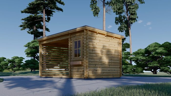Premium Gartenhaus Gartenhaus ALAN PLUS (28mm), 5x3m,  9m² + 6.5m² – Bild 3