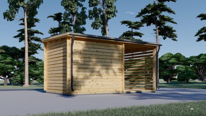 Premium Gartenhaus Gartenhaus ALAN PLUS (28mm), 5x3m,  9m² + 6.5m² – Bild 4
