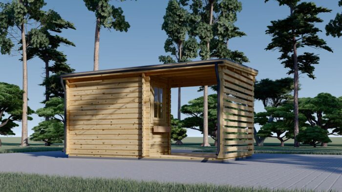 Premium Gartenhaus Gartenhaus ALAN PLUS (28mm), 5x3m,  9m² + 6.5m² – Bild 5