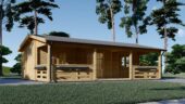 Blockbohlenhaus mit Terrasse LILLI, 32 m² + 20m² Isoliert – Bild 2