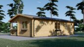 Blockbohlenhaus mit Terrasse LILLI, 32 m² + 20m² Isoliert – Bild 4