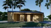 Blockbohlenhaus MILAN Modern (44 mm + Holzverschalung) – 37 m² Isoliert – Bild 4