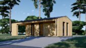 Blockbohlenhaus MILAN Modern (44 mm + Holzverschalung) – 37 m² Isoliert – Bild 5