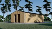 Blockbohlenhaus MILAN Modern (44 mm + Holzverschalung) – 37 m² Isoliert – Bild 2