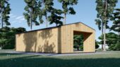 Blockbohlenhaus MILAN Modern (44 mm + Holzverschalung) – 37 m² Isoliert – Bild 3