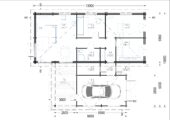 Blockbohlenhaus SEEFELD (44+44 mm) · 105 m² · Extra Isoliert · mit Pultdach – Bild 12