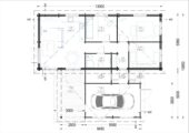 Blockbohlenhaus SEEFELD (44+44 mm) · 105 m² · Extra Isoliert · mit Pultdach – Bild 12