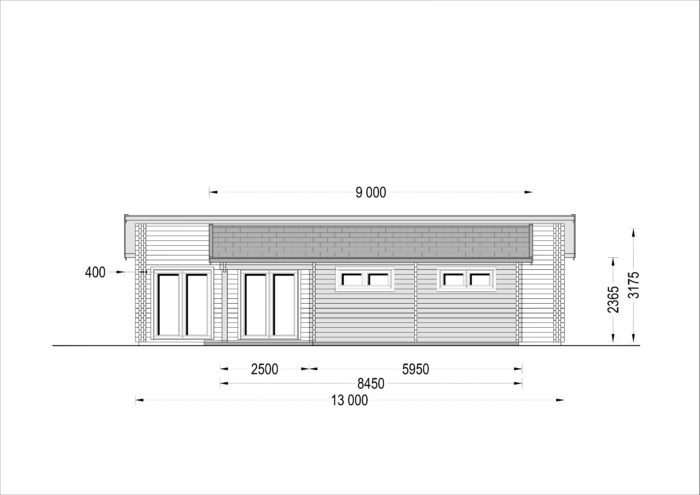 Blockbohlenhaus SEEFELD (44+44 mm) · 105 m² · Extra Isoliert · mit Pultdach – Bild 14