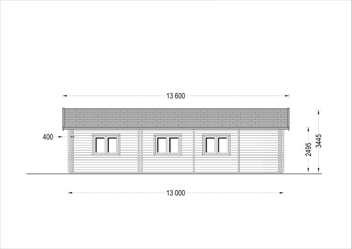 Blockbohlenhaus SEEFELD (44+44 mm) · 105 m² · Extra Isoliert · mit Pultdach – Bild 10