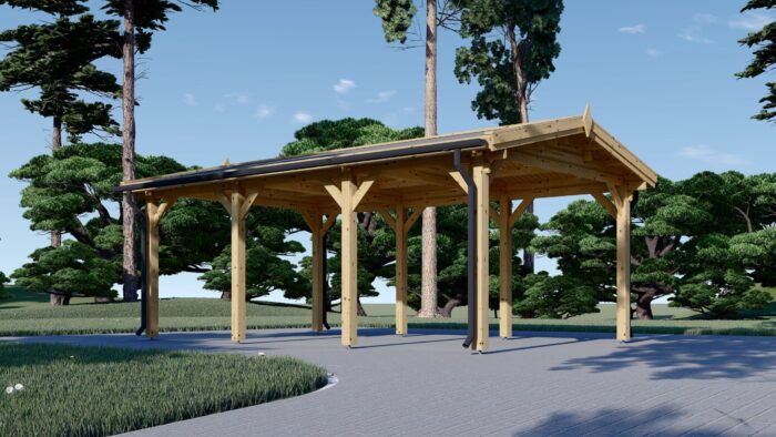 Carport aus Holz CLASSIC · 3 × 6 m · 18 m² – Bild 6