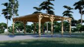 Doppelcarport aus Holz mit Flachdach · 6 × 6 m · 36 m² – Bild 4
